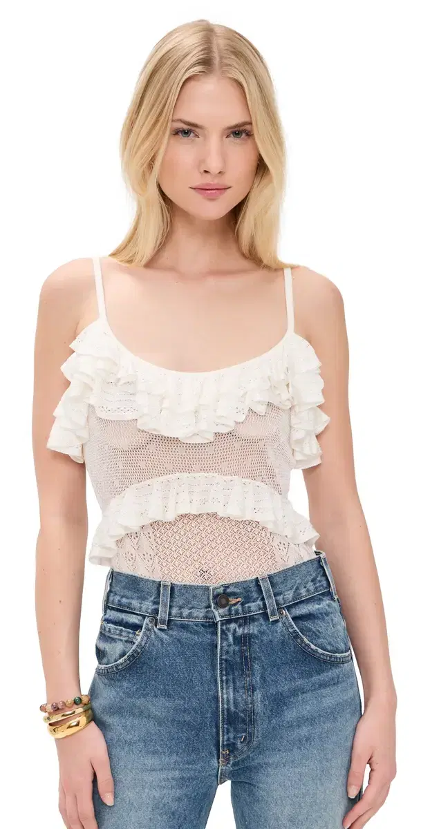 Ulla Johnson Bania Knit Bodysuit Pearled