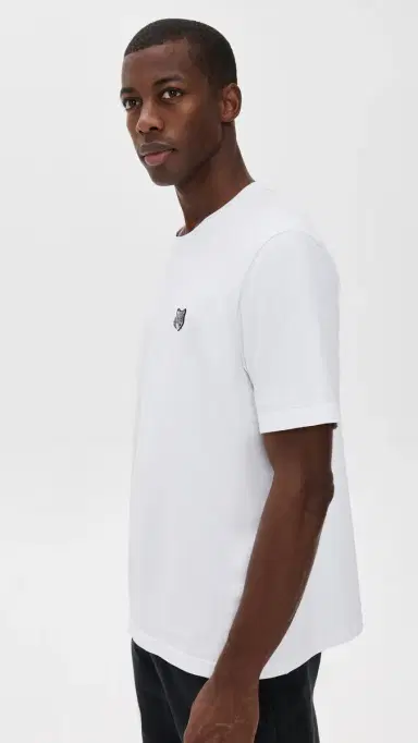 Maison Kitsuné Grey Fox Head Patch Comfort Tee White L | Thumbnail 4
