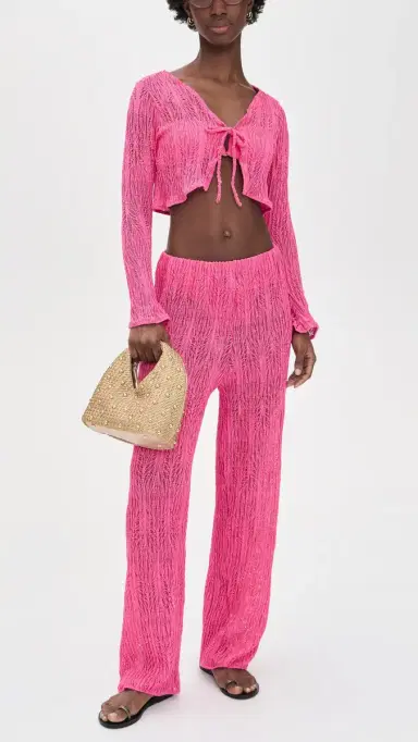 Peixoto Evy Pants Pink Weave | Thumbnail 5 Peixoto Evy Pants Pink Weave | Thumbnail 5