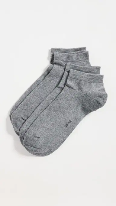 FALKE Happy Sneaker Sock 2 Pack Light Grey Melange 43-46 | Thumbnail 2