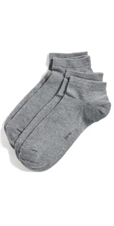 FALKE Happy Sneaker Sock 2 Pack Light Grey Melange 43-46 | Thumbnail 1