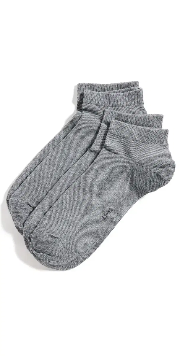 Falke Happy Sneaker Sock 2 Pack Light Grey Melange