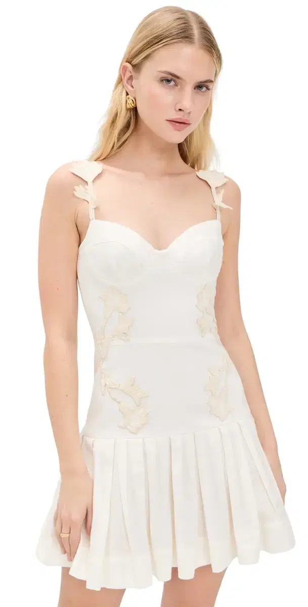 Aquamist Linen Mini Dress White