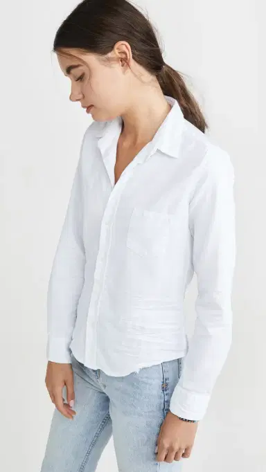 FRANK & EILEEN Barry Denim Button Down Shirt White Denim | Thumbnail 4 FRANK & EILEEN Barry Denim Button Down Shirt White Denim | Thumbnail 4