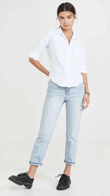 FRANK & EILEEN Barry Denim Button Down Shirt White Denim | Thumbnail 5 FRANK & EILEEN Barry Denim Button Down Shirt White Denim | Thumbnail 5