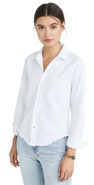 FRANK & EILEEN Barry Denim Button Down Shirt White Denim | Thumbnail 1 FRANK & EILEEN Barry Denim Button Down Shirt White Denim | Thumbnail 1