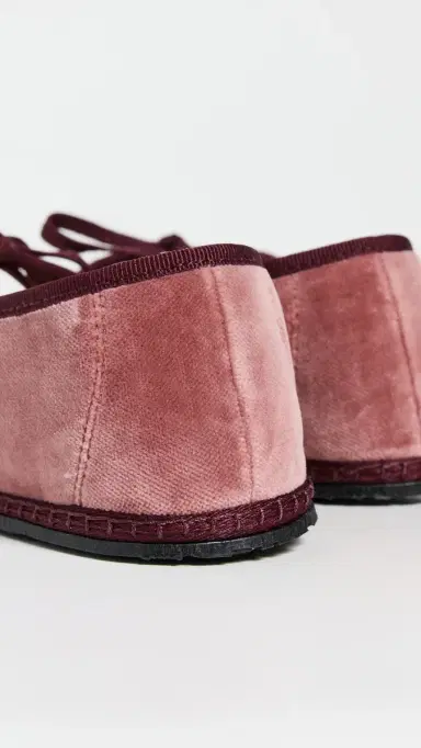 Vibi Venezia Mary Jane Velvet Brigitte Flats Marie Antoinette 36 | Thumbnail 4