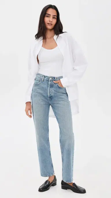 AGOLDE 90s Pinch Waist High Rise Straight Jeans Stage 25 | Thumbnail 5