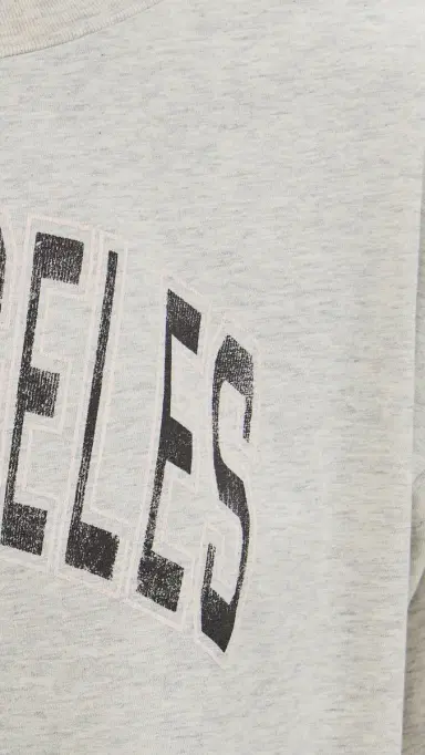 Anine Bing Johnny Cropped Tee Grey M | Thumbnail 6