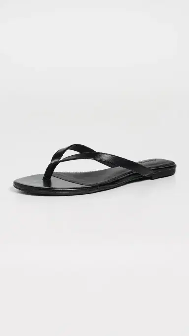 Madewell The Iggy Leather Sandals True Black 7 | Thumbnail 2
