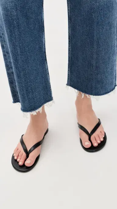 Madewell The Iggy Leather Sandals True Black 7 | Thumbnail 3
