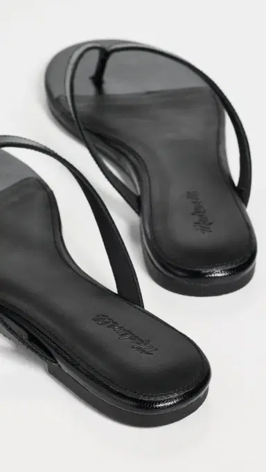 Madewell The Iggy Leather Sandals True Black 7 | Thumbnail 4