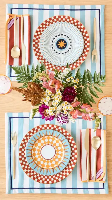 La DoubleJ Placemat Set of 2 Blue One Size | Thumbnail 3