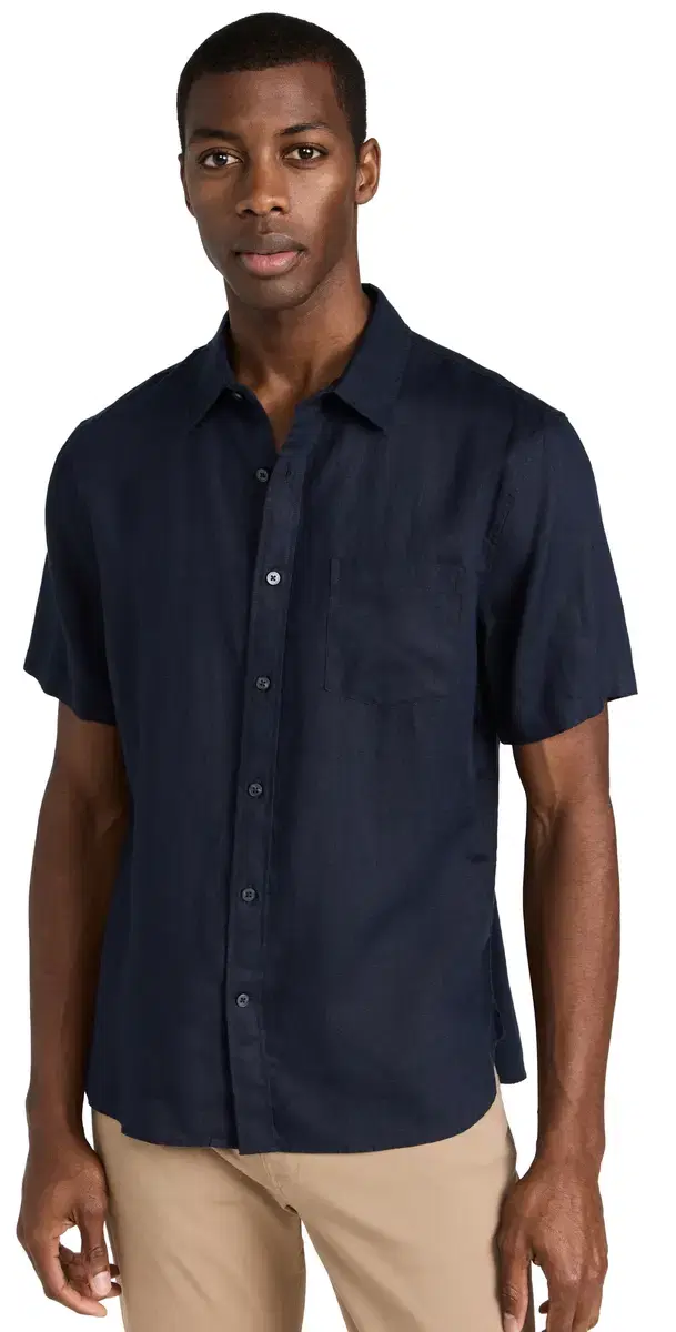 Vince Linen hort leeve hirt Coastal