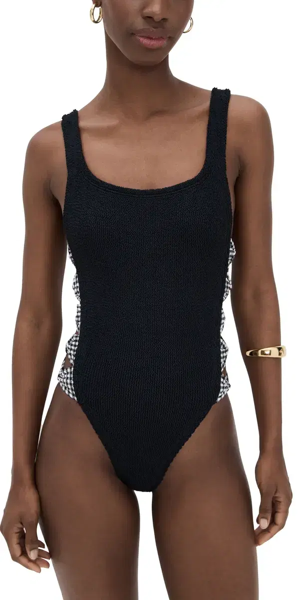 Womens One Piece Swimsuit Black/Black One Size