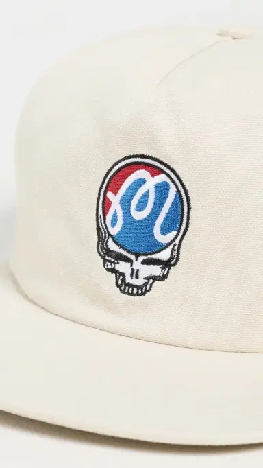 Malbon x Grateful Dead Stealie Snapback Cap Rainy Day One Size | Thumbnail 4 Malbon x Grateful Dead Stealie Snapback Cap Rainy Day One Size | Thumbnail 4