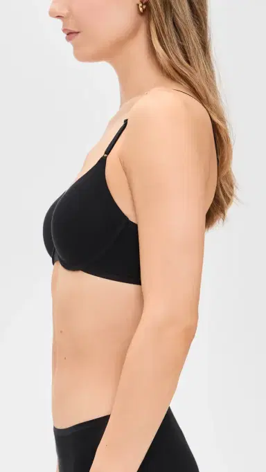 Natori Bliss Cotton Convertible T-Shirt Bra Black 36D | Thumbnail 5
