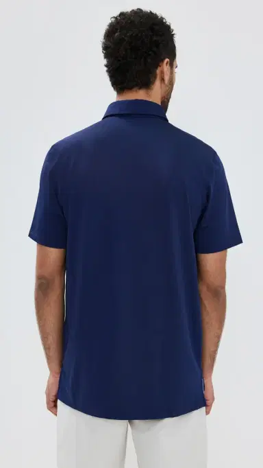 Greyson Tala Lightweight Airflow Jersey Polo Maltese Blue S | Thumbnail 3