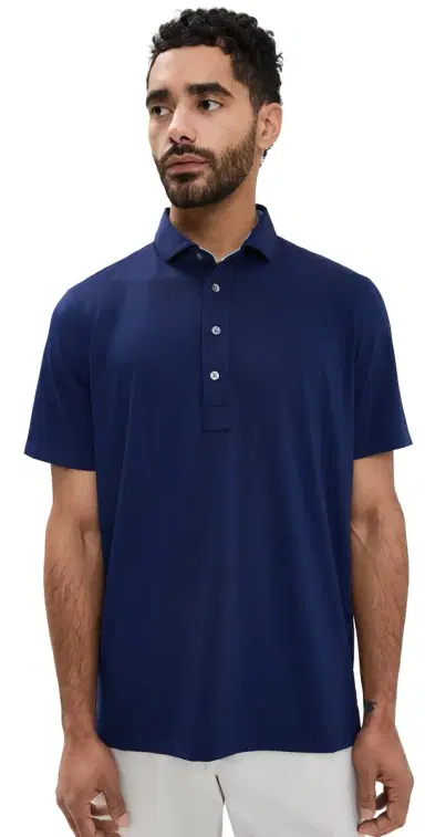 Greyson Tala Lightweight Airflow Jersey Polo Maltese Blue S | Thumbnail 1