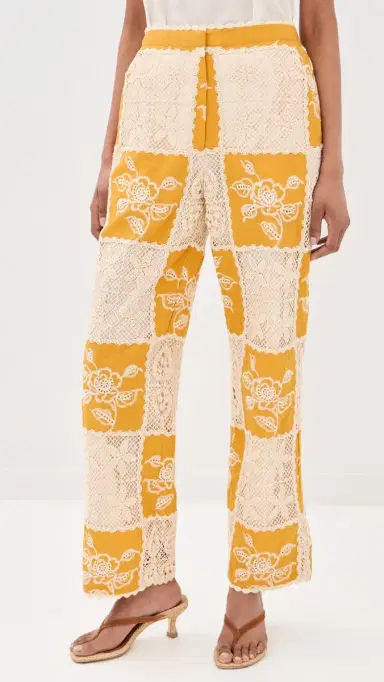 Farm Rio Lace Pants Off-White | Thumbnail 2