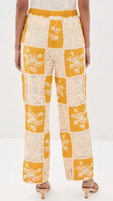 Farm Rio Lace Pants Off-White | Thumbnail 3