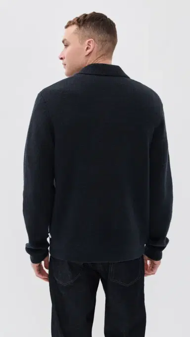 Les Deux Fischer Milano Knit Overshirt Dark Navy L | Thumbnail 3