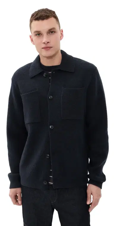 Les Deux Fischer Milano Knit Overshirt Dark Navy L | Thumbnail 1