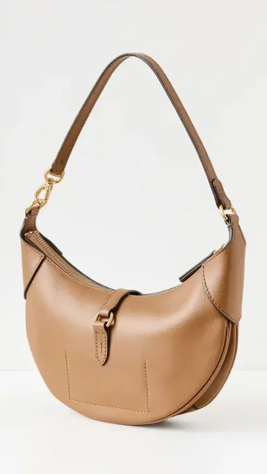 Polo Ralph Lauren Small Grain Polo ID Mini Shoulder Bag Tan One Size | Thumbnail 4