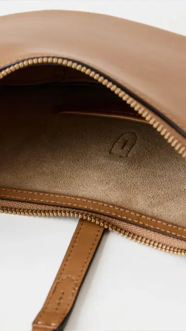 Polo Ralph Lauren Small Grain Polo ID Mini Shoulder Bag Tan One Size | Thumbnail 6