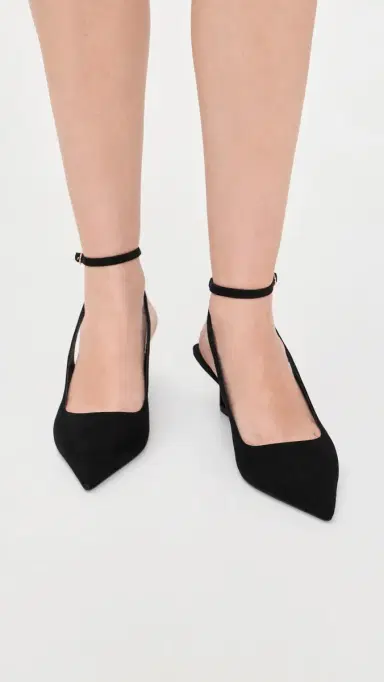 Stuart Weitzman Vinnie 0 Strap Pumps Black | Thumbnail 3