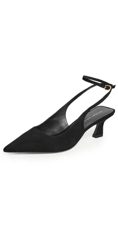 Stuart Weitzman Vinnie 0 Strap Pumps Black | Thumbnail 1