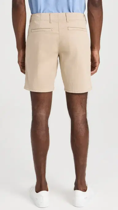 PAIGE Phillips Shorts In Stretch Sateen 8'' Khaki 32 | Thumbnail 3