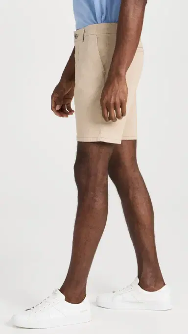 PAIGE Phillips Shorts In Stretch Sateen 8'' Khaki 32 | Thumbnail 4