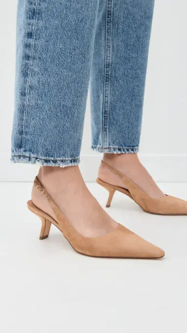 Sam Edelman Bianka Slingback Heels Cyprus Tan Suede 5 | Thumbnail 3 Sam Edelman Bianka Slingback Heels Cyprus Tan Suede 5 | Thumbnail 3