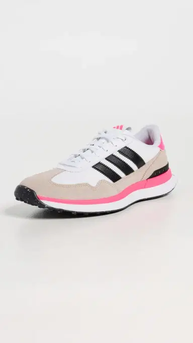 Adidas Golf S2G 26 Textile Spikeless Golf Shoes Ftwr White/Black/Lucid Pink 7 | Thumbnail 2