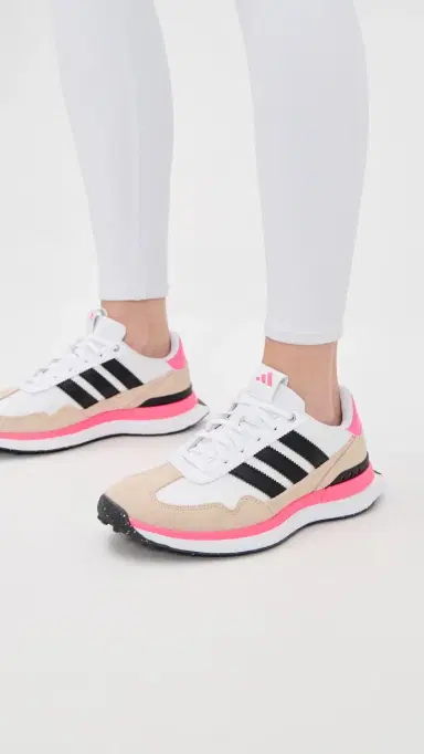 Adidas Golf S2G 26 Textile Spikeless Golf Shoes Ftwr White/Black/Lucid Pink 7 | Thumbnail 3