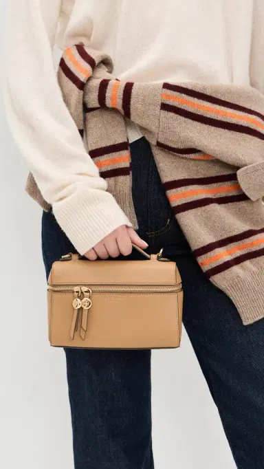 Tory Burch Romy Slim Top Handle Bag Tiramisu One Size | Thumbnail 3 Tory Burch Romy Slim Top Handle Bag Tiramisu One Size | Thumbnail 3