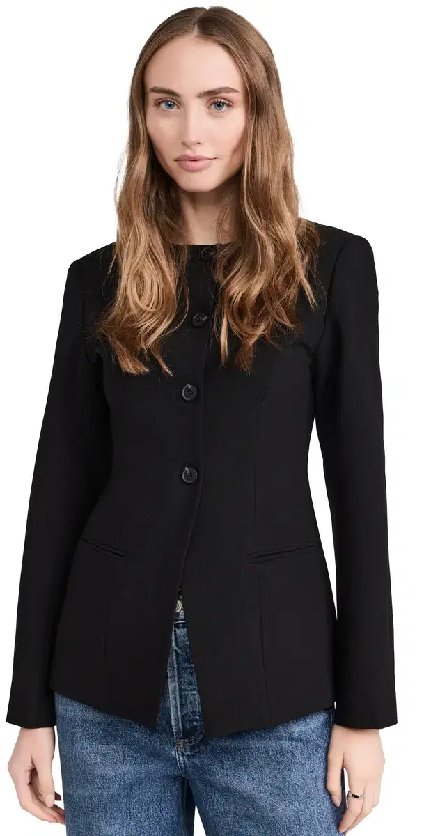 Daphne Long Waisted Blazer Black
