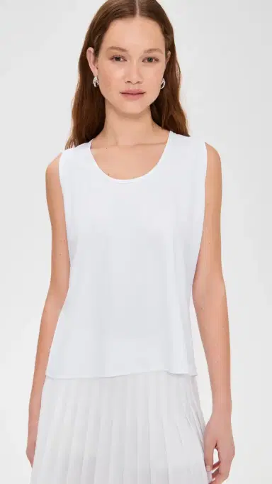 Eugenia Kim LOVE Venus Ruched Back Top Optic White | Thumbnail 2