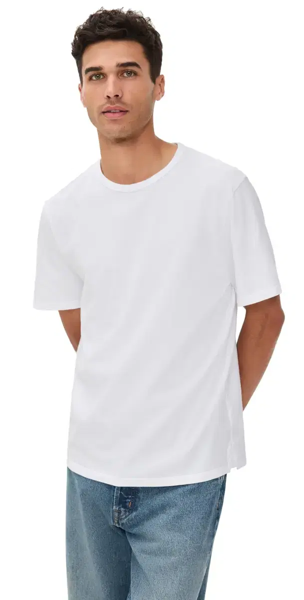 Vince Garment Dye hort leeve Crew Tee Optic White