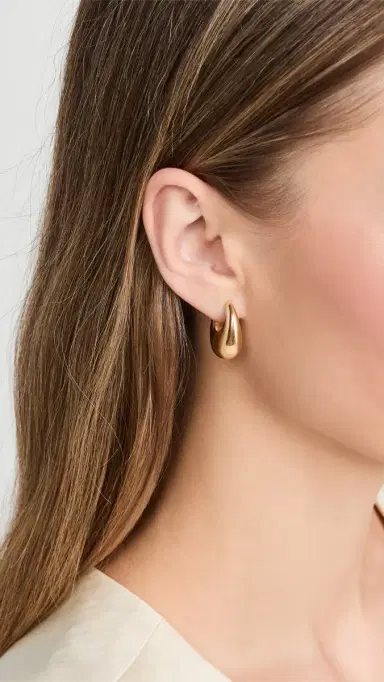 Annika Inez Large Sloping Hinge Hoops | Thumbnail 3 Annika Inez Large Sloping Hinge Hoops | Thumbnail 3