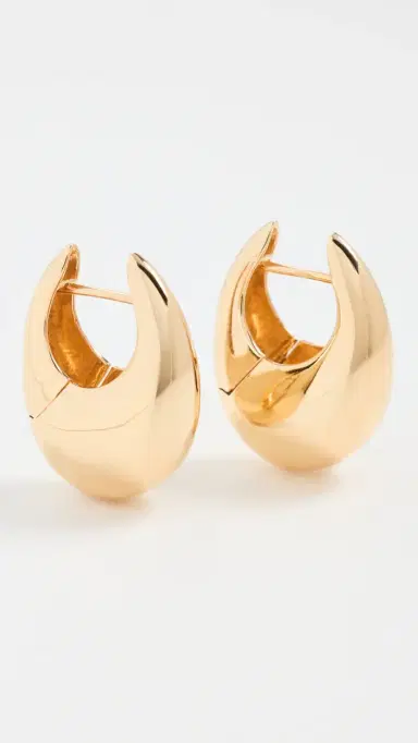 Annika Inez Large Sloping Hinge Hoops | Thumbnail 4 Annika Inez Large Sloping Hinge Hoops | Thumbnail 4