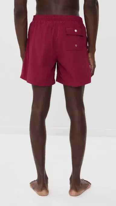 BATHER Solid Sangria Swim Trunks 5 Sangria | Thumbnail 3