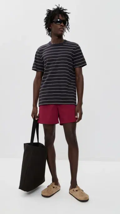 BATHER Solid Sangria Swim Trunks 5 Sangria | Thumbnail 5