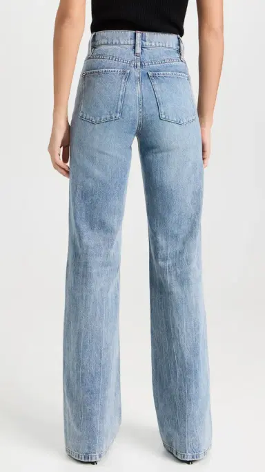 Alice + Olivia Weezy Full Length Jeans Sadie Light Vintage Blue 31 | Thumbnail 3