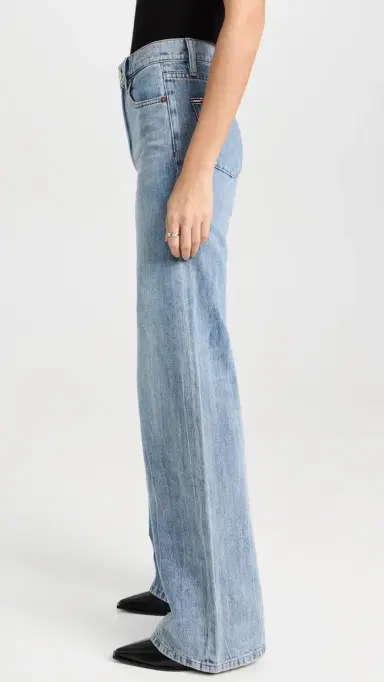 Alice + Olivia Weezy Full Length Jeans Sadie Light Vintage Blue 31 | Thumbnail 4