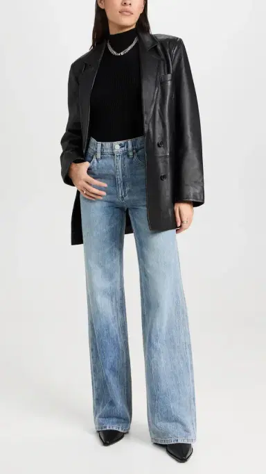 Alice + Olivia Weezy Full Length Jeans Sadie Light Vintage Blue 31 | Thumbnail 5