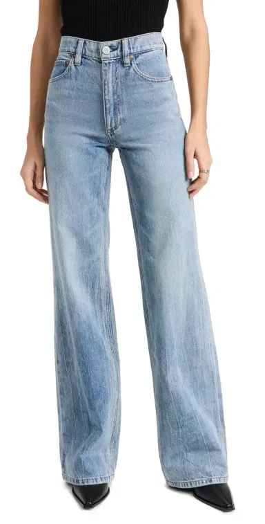 Alice + Olivia Weezy Full Length Jeans Sadie Light Vintage Blue 31 | Thumbnail 1