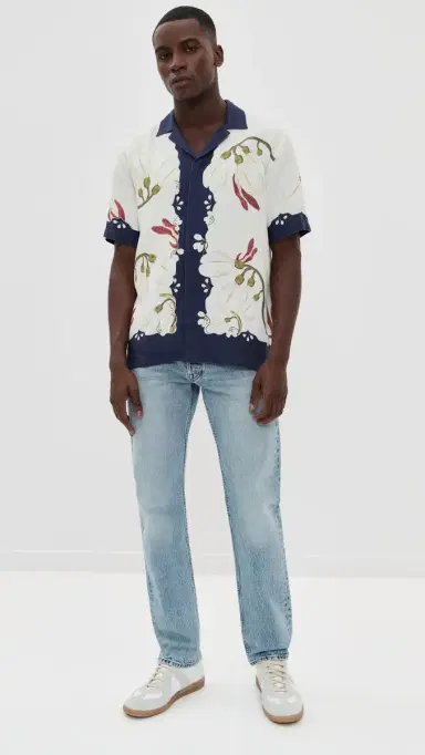 Orlebar Brown Maitan Orchis Shirt Night Iris | Thumbnail 5