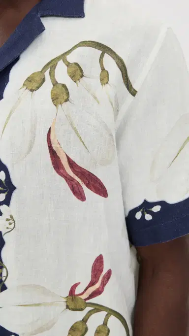 Orlebar Brown Maitan Orchis Shirt Night Iris | Thumbnail 6
